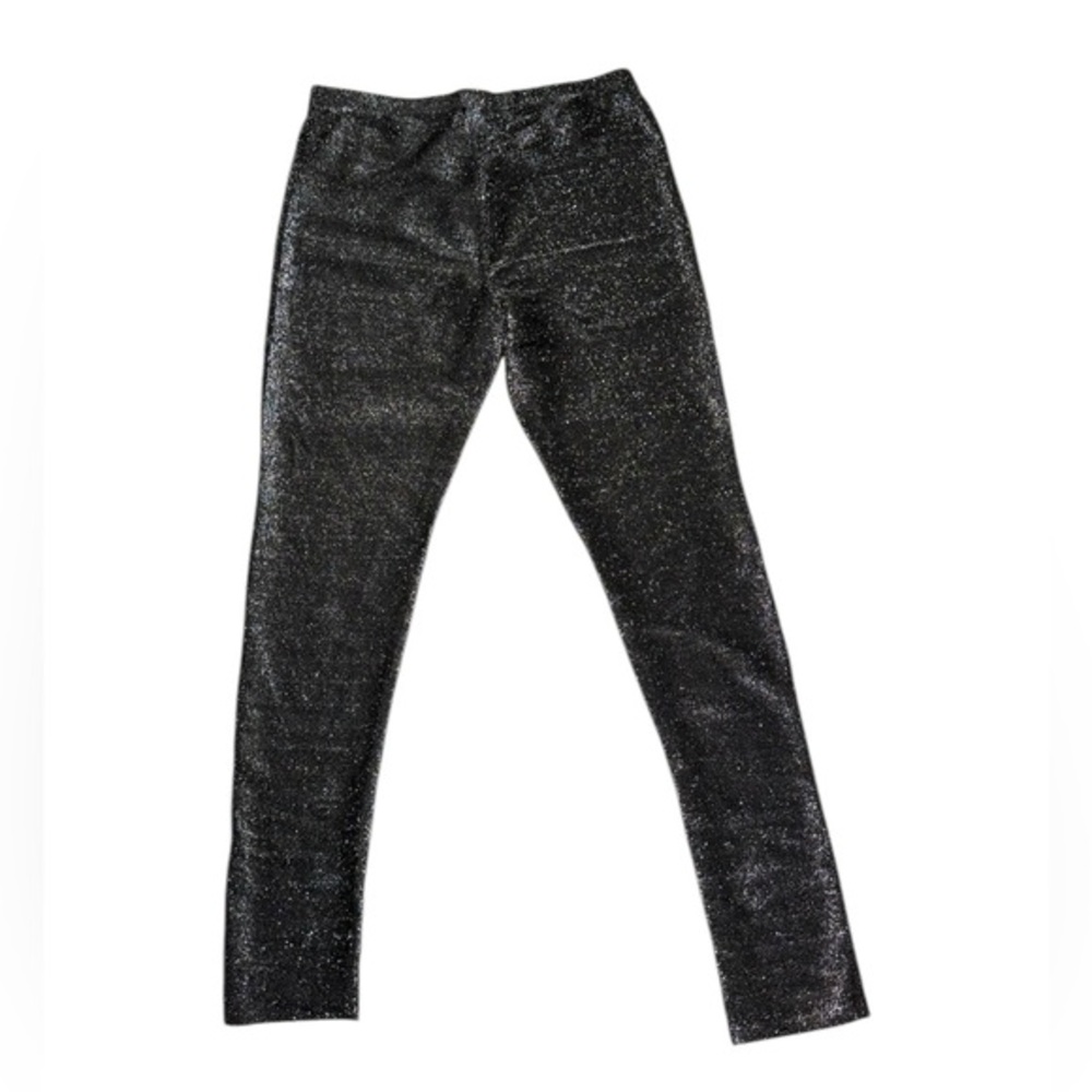 Urban outfitters black metallic sparkly skinny‎ leggings Small